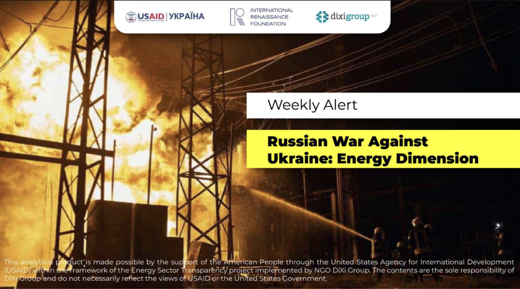 Russian War Against Ukraine: Energy Dimension | DiXi Group Alert – weekly review